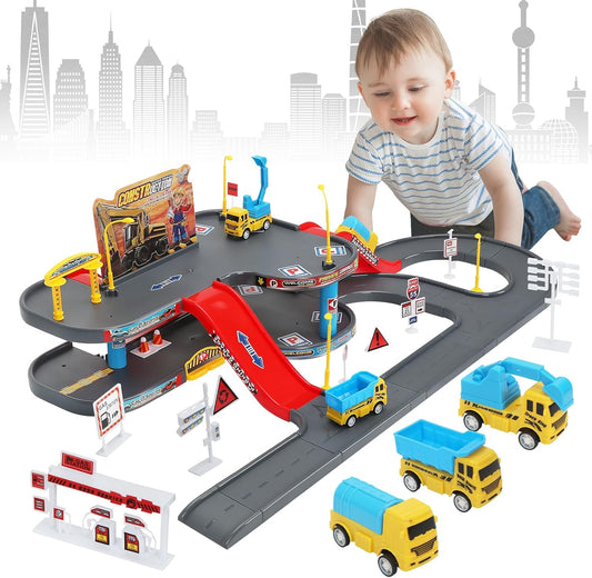 Construction Parking Set – Car Ramp Playset