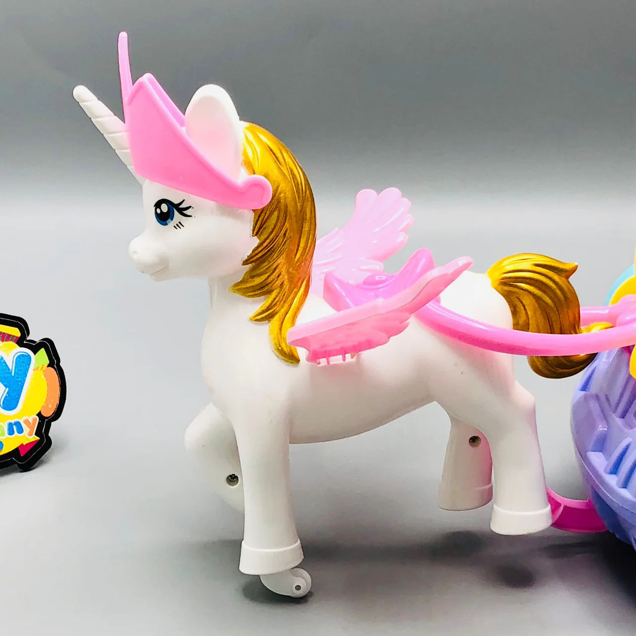 Magical Pony Horse with Moon Carriage – Light-Up Musical Toy for Kids' Imaginative Play