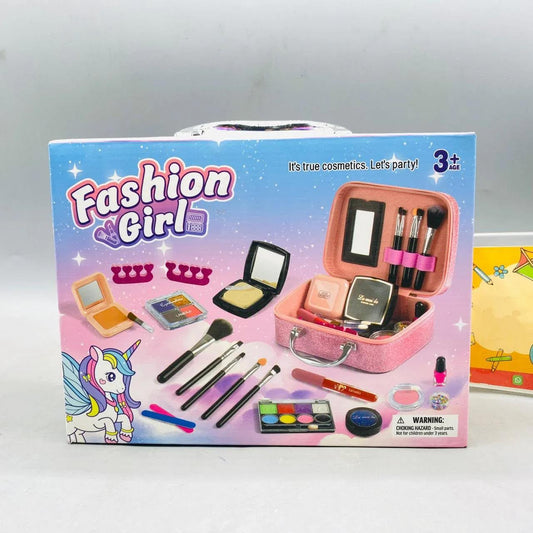 21-Piece Washable Makeup Kit for Girls – Safe, Portable Toy Set for Role Play & Creativity